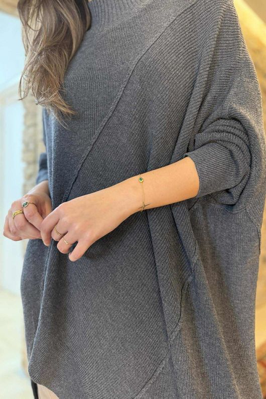 Paloma Oversized Grunge Knit Charcoal